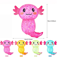 Squishy Axolotl Kawaii Pailleté de Haute Qualité 10cm, Grand Modèle, à Rebond Lent, Anti-Stress, Vente en Gros