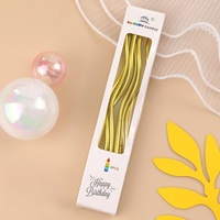 Bougies d'anniversaire en spirale faites à la main en cire de soja écologique, coloris arc-en-ciel, les plus vendues, pour fêtes de remise de diplôme