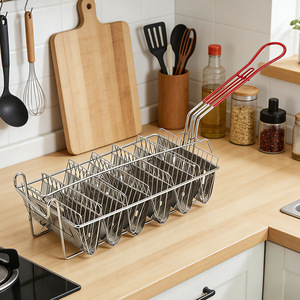 Utensilios de Cocina - <span class=keywords><strong>Tacos</strong></span> Mexicanos, Tortillas, Sushi, Cestas para Freír, Moldes para Freír, Panqueques Finos en Forma de V, Colador de Acero Inoxidable - Product Image 5