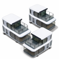 Vente directe usine – Nouvelle maison intelligente compacte en acier, cabine mobile très demandée, deux chambres et cuisine, idéale pour parcs et écoles en extérieur