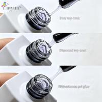 Esmalte de Uñas en Gel de Larga Duración, Protección Antiamarilleo, Capa Superior Brillante Violeta