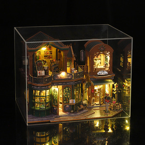 DIY Cottage <span class=keywords><strong>en</strong></span> <span class=keywords><strong>Bois</strong></span> Twilight Bookstore : Modèle de Maison Jouet à Assembler Soi-même, Serre-livres, <span class=keywords><strong>Puzzle</strong></span> <span class=keywords><strong>3D</strong></span> <span class=keywords><strong>en</strong></span> <span class=keywords><strong>Bois</strong></span> - Product Image 2
