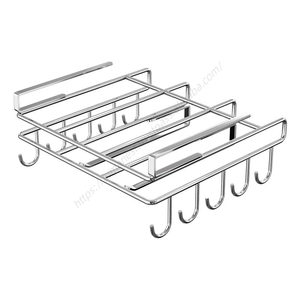 Support mural en acier inoxydable pour ustensiles de cuisine et planches à découper – Vente en gros - Product Image 3