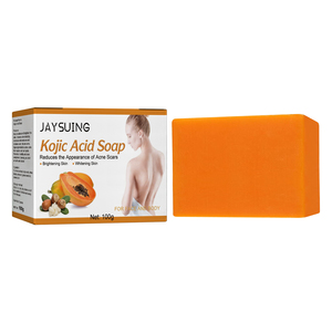 <span class=keywords><strong>Savon</strong></span> à l'acide kojique biologique à la papaye, éclaircissant et blanchissant la peau, traitant le mélasma, anti-âge, réduisant les cicatrices d'acné faciale, enrichi en vitamine E - Product Image 1