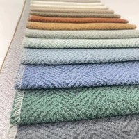 Tissu d'ameublement en bouclette à chevrons pour canapé, chaise, coussin et décoration de meubles modernes