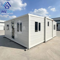 Nouvelle conception de maison mobile préfabriquée de 20 pieds ou 40 pieds, deux chambres, maison préfabriquée en acier léger extensible, type conteneur