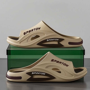 Chaussons pour hommes, tendance étudiante, antidérapants, pour l'intérieur et l'extérieur, version coréenne, pour la maison et la douche, chaussons frais pour hommes - Product Image 1