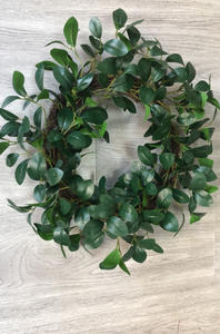 Foresta <span class=keywords><strong>serie</strong></span> 65 #60cm (22 pollici) rami di foglie d'ulivo e bacche ghirlanda verde con bacche su base di rattan essiccato naturale - Product Image 4