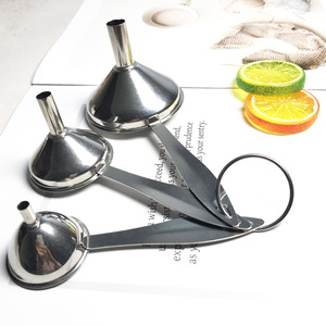 Stainless Steel Funnel 3 Piece Set Mini Kitchen Oil Pourer Multi Functional Wine Funnel Household Cooking Tool - Product Image 3