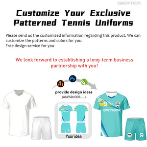 ชุดกีฬาแบดมินตันและเทนนิสแบบกำหนดเองสำหรับทีม  ชุดแข่งขันและฝึกซ้อม เสื้อยืดแขนสั้น กางเกงขาสั้น สำหรับผู้ใหญ่ ไซส์พลัส - Product Image 2