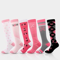 Mode infirmière chaussettes de Compression confortable Durable 20-30 Mmhg chaussettes de course mollet Compression Marathon course genou chaussettes hautes