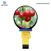 Modul LCD TFT 0.9 Inci Resolusi 128x128 Kompatibel dengan RGB SPI Bundar Kecil untuk Jam Tangan Pintar Premium