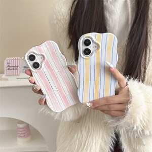 Funda retro a rayas con diseño de ondas para iPhone 16 Pro Max, compatible con fundas para iPhone 17, 15/14, funda dos en uno - Product Image 1