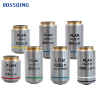 BOSSQING Universal Biological Flat-Field Semi-Apochromatic Achromatic Lens Objectives 20.32mmRMS Parfocal Anti-Reflective