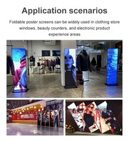 Pantalla LED Plegable para Interiores GOB de 640*1920 mm, Módulo LED P1.86 P2 P2.5 de 320*160 mm, Pantalla LED Tipo Póster