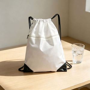 Custom Reusable Polyester <b>Drawstring</b> <b>Backpacks</b> Print Logo Gym Shoulder School Bag for Kids - Product Image 1