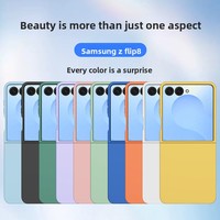 Étui de téléphone pliable anti-chute en PC avec rabat pour Samsung Flip 8 7 6 5 4, coque rigide effet peau pour Moto Razr 60 50 40 Ultra
