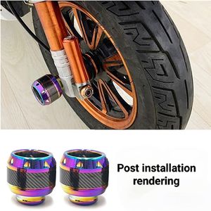 قطع غيار دراجة نارية منزلق تعديل سبائك الألومنيوم ألياف الكربون المضادة للسقوط كوب شوكة أمامية امتصاص الصدمات المضادة للتصادم - Product Image 2