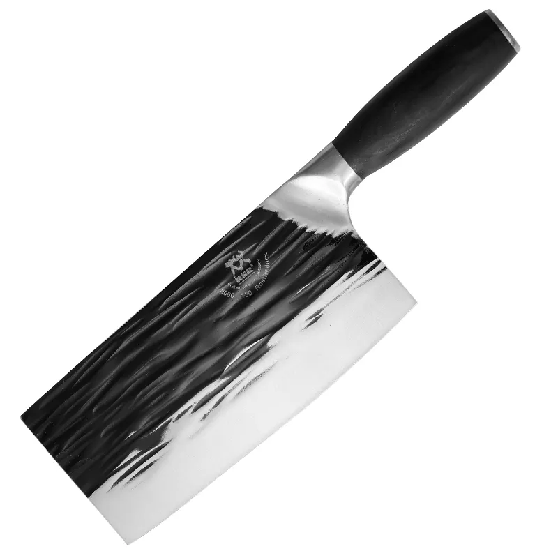 家庭用ステンレス鋼ナイフ用エボニーハンドル高炭素鋼骨ナイフ付き手作り中国包丁セット