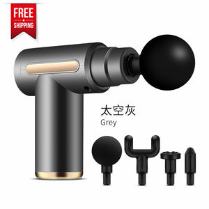 ปืนนวดขนาดเล็กแบบ USB พร้อมหัวนวด 4 แบบ มอเตอร์ไร้แปรงถ่าน ชาร์จซ้ำได้ - การสั่นสะเทือนเนื้อเยื่อชั้นลึกสำหรับบรรเทาอาการปวดกล้ามเนื้อคอและร่างกาย - Product Image 4