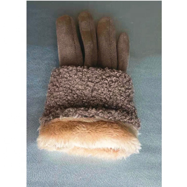 Зимние мягкие теплые мужские и женские замшевые перчатки с закрытыми пальцами защитные перчатки для улицы