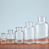 Bocaux d'apothicaire en verre de différentes tailles pot d'apothicaire en verre bougie avec couvercle en liège pour la vente en gros