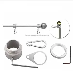 Kleiner Delphin Aluminium legierung Fahnenmast Ring 60 Grad rotierender Clip Spinning Flag Pole Kit