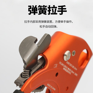 อุปกรณ์ช่วยปีนเขาแบบมือขวา Camna ขนาด 200x90 มม. ทำจากอลูมิเนียมอัลลอยด์ พร้อมสปริงรีเทิร์น สำหรับปีนหน้าผาและกิจกรรมกลางแจ้ง - Product Image 1