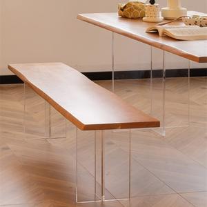 <span class=keywords><strong>Banc</strong></span> <span class=keywords><strong>suspendu</strong></span> en acrylique solide de tabouret Long en <span class=keywords><strong>bois</strong></span> de cerisier Simple moderne nordique pour changer de chaussure poufs de queue de lit pour une utilisation en appartement - Product Image 5