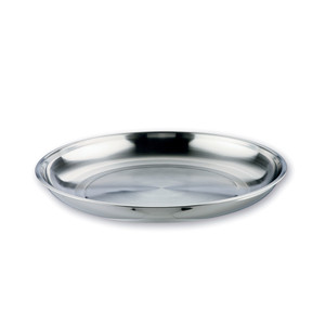 Vassoio per Frutti di Mare Garinox in Acciaio Inox, Piatto Rotondo in Metallo Lucidato, Lavabile in Lavastoviglie, per Cene ed Eventi - Product Image 1