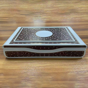 Luxury MDF Agarwood Set, Wooden Box Perfume Box, Gold Trim, Multi-Compartment Storage Box, with Leather Cover, Arabian Gift - Product Image 6