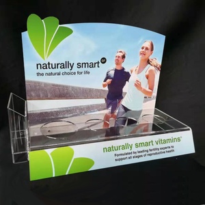 Présentoir de comptoir en acrylique Transparent, 4 bouteilles personnalisées, <span class=keywords><strong>vitamine</strong></span> - Product Image 4