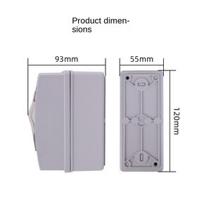 Boîtier électrique étanche IP65 à 2 voies, peut être équipé d'un disjoncteur 2P/détection de fuite, etc., personnalisable - Product Image 6