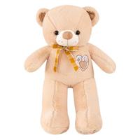 Vente en gros de peluche ours mignon personnalisé oreiller câlin avec nœud doublure en coton PP ours en peluche lavé pour cadeau d'anniversaire des filles