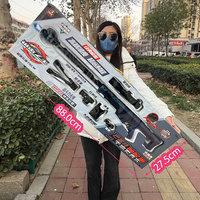 Pistol tembak lembut untuk anak-anak, mainan tembak granat otomatis tembus otomatis ular Master tempur pria mode baru