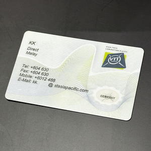 Net pencere Hologram etiket kartı ile 85.5*54*0.76mm merceksi parlak polikarbonat plastik kart levha özel - Product Image 4