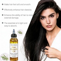 Huile de romarin 100% naturelle à base de plantes, huile de croissance capillaire biologique, sérum de croissance capillaire naturel, huile de croissance capillaire pour hommes noirs, marque privée