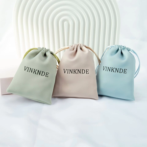 Pochettes en velours avec cordon de serrage, sacs cosmétiques réutilisables, pochette de rangement en tissu doux avec logo personnalisé imprimé - Product Image 2