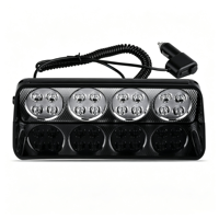 Lumière stroboscopique LED 72W à ventouse pour pare-brise avant/arrière, boîtier en aluminium IP65 12-24V, lumière d'avertissement pour véhicule