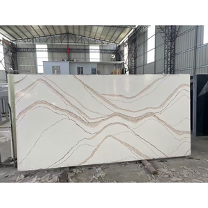 Lastre di Quarzo Effetto Calcatta con Venature Dorate a Prezzo all'Ingrosso, Design alla Moda <span class=keywords><strong>per</strong></span> <span class=keywords><strong>Piani</strong></span> Cucina in Marmo e Quarzo - Product Image 2