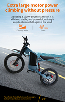 Vélo électrique tout-terrain CS-F1 52V, pneus tubeless 19 et 17 pouces, moteur brushless 1500W, autonomie 50-60 km, double suspension, E-MTB, vélo de ville au lithium