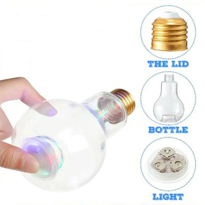 Büyük Ağızlı LED Işıklı Bardak Şeffaf PET Plastik Parti Bardağı ve Tabaklı Yenilikçi İçecek Seti Kokteyl Viski Meyve Suyu Çay Ev Barı - Product Image 6
