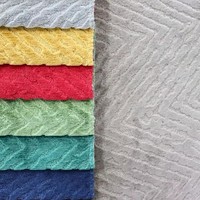 Tissu d'ameublement en velours jacquard tissé uni respirant de haute qualité pour revêtement textile de meubles