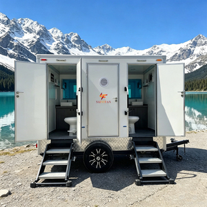 Remolque de Baño Portátil de Lujo con Inodoro Móvil, Remolque de Baño Móvil Premium para Eventos y Bodas - Product Image 1