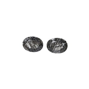 Anillos de Cuarzo Rutilado Negro Natural al por Mayor, Cristal de Alta Calidad, Corte Ovalado Facetado de 4x6mm, para Mujer - Product Image 5