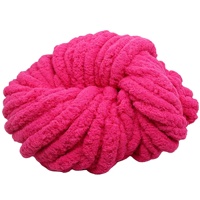 100% Polyester Dyed Eco-Friendly Anti-Bacteria Chunky Chenille Yarn for Blanket Hand Knitting