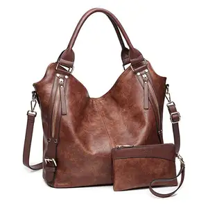 Bolso de piel sintética Vintage para mujer joven, 2 unidades en 1, elegante, cruzado, 2021