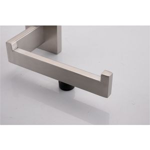 DB 8 pièces Design moderne ensemble de matériel de salle de bain chromé motif carré porte-serviettes en métal en alliage de Zinc pour une utilisation à domicile hôtel - Product Image 4