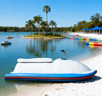 Bateau pneumatique électrique PlatoPVC pour 2 personnes, scooter aquatique gonflable à moteur pour la mer, la plage et les loisirs aquatiques