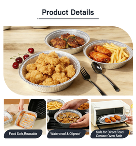 Contenedor de Aluminio Desechable de Grado Alimenticio, Bandeja de Aluminio, Plato de Aluminio de 6, 7, 8 y 9 Pulgadas, Venta al por Mayor - Product Image 4